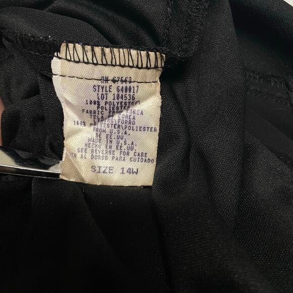 Dressbarn Collection Ruffle Hem Skirt Womens SZ 14W Black Chiffon Flowy Cocktail - Picture 12 of 13